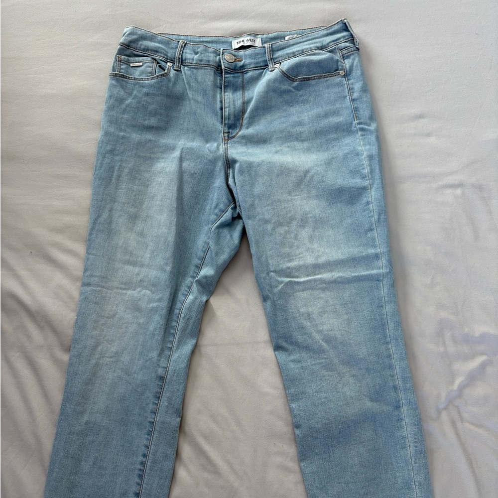 Nine West Women's Straight Leg Jeans in Light Blue